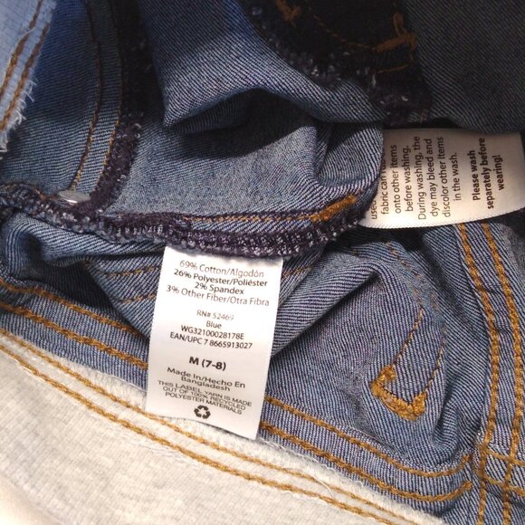 Wonder Nation Girl's M (7-8) Jeggings Denim Style Faux Drawstring Waist - Picture 4 of 5